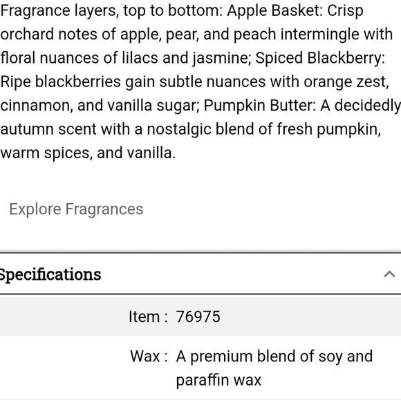 Woodwick Autumn Harvest Trilogy/ 16oz - Picture 7 of 8